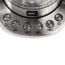 Чайник электрический Windigo LSK-1807, стекло, 1.7 л, 2200 Вт, регулировка t° - фото 51404887