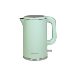 Чайник электрический Oursson EK1731W/PM, пластик, колба металл, 1.7 л, 2200 Вт, зелёный - фото 51405180