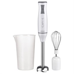 Блендер Econ ECO-335HB, погружной, 700 Вт, 500 мл, 2 скорости, 2 насадки, бело-серый - фото 51405274