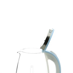 Чайник электрический Econ ECO-1846KE, 1500 Вт, стекло, 1,8 л, цвет голубой - фото 51405711