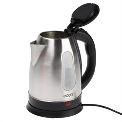 Чайник электрический Econ ECO-1873 KE, 1500 Вт, нержавеющая сталь, 1.8 л, чёрно-серебристый - фото 51405719