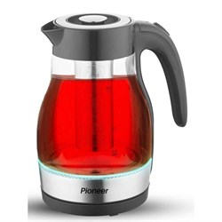 Чайник электрический Pioneer KE802G, стекло, 2200 Вт, 1.7 л, чёрный - фото 51405769