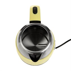 Чайник электрический WILLMARK WEK-1738PST, пластик, колба металл, 1.7 л, 2200 Вт, жёлтый - фото 51406022