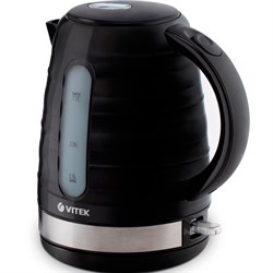 Чайник электрический Vitek VT-1174 MC, пластик, 1.7 л, 2200 Вт, чёрно-серебристый - фото 51406102
