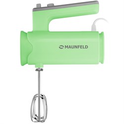 Миксер MAUNFELD MF-331GR, ручной, 300 Вт, 8 скоростей, 4 насадки, зелёный - фото 51406544
