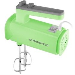 Миксер MAUNFELD MF-331GR, ручной, 300 Вт, 8 скоростей, 4 насадки, зелёный - фото 51406545