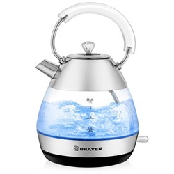 Чайник электрический BRAYER 1027BR, 2200 Вт, 1,7 л, стеклянный корпус - фото 51406615