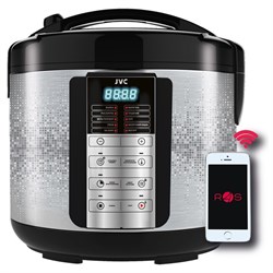 Мультиварка jvc MC501, 700 Вт, 6 л, 45 программ, цвет серебристый с чёрным - фото 51407173