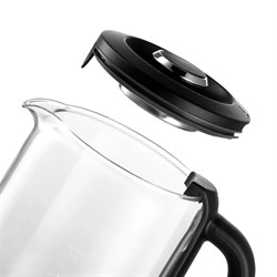 Чайник КТ-6156, электрический, стекло, 1.5 л, 2200 Вт, чёрный - фото 51407467