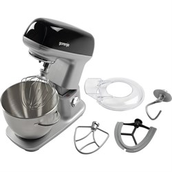 Миксер Gorenje MMC1000RLBK, планетарный, 1000 Вт, 4.5 л, 7 скоростей, 4 насадки, чёрный - фото 51407597