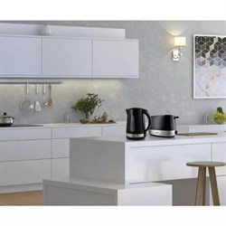 Чайник Gorenje K17BK, пластик, 1.7 л, 2200 Вт, чёрный с серебристым - фото 51407643