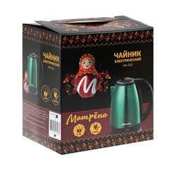 Чайник электрический МАТРЁНА MA-002, металл, 1.8 л, 1500 Вт, зелёный - фото 51408102