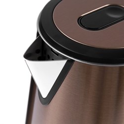 Чайник электрический Galaxy GL 0320, металл, 1.7 л, 2000 Вт, золотистый - фото 51408131