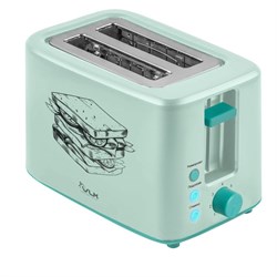 Тостер VLK Palermo 102, 800 Вт, 7 режимов прожарки, 2 тоста, зелёный - фото 51408391