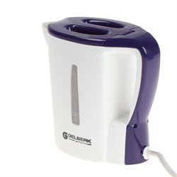 Чайник электрический GELBERK GL-466, пластик, 0.5 л, 500 Вт, бело-фиолетовый - фото 51408632