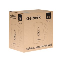 Чайник электрический GELBERK GL-460, пластик, 1.7 л, 2200 Вт, белый - фото 51408654