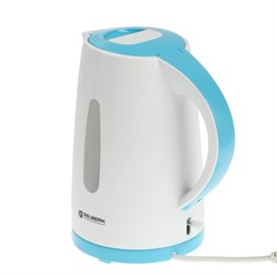 Чайник электрический GELBERK GL-461, пластик, 1.7 л, 2200 Вт, бело-бирюзовый - фото 51408658