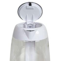 Чайники jvc JK-KE1705, стекло, 1.7 л, 2200 Вт, белый - фото 51409277