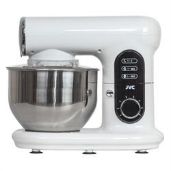 Миксер jvc JK-MX515, планетарный, 1000 Вт, 5 л, 6 скоростей, 3 насадки, белый - фото 51409724