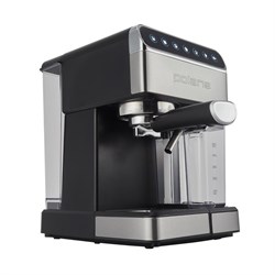 Кофеварка Polaris PCM 1535E, рожковая, 1400 Вт, капучинатор, серебристо-чёрная - фото 51410168