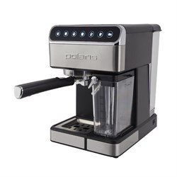 Кофеварка Polaris PCM 1535E, рожковая, 1400 Вт, капучинатор, серебристо-чёрная - фото 51410169