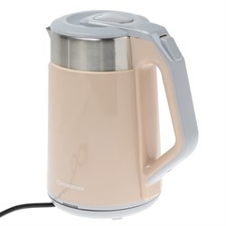 Чайник электрический Eurostek EEK-2027, пластик, колба металл, 1.8 л, 1500 Вт, бежевый - фото 51410375