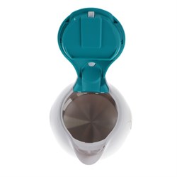 Чайник электрический ENERGY E-275, пластик, 1 л, 1100 Вт, бело-бирюзовый - фото 51410476