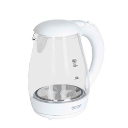 Чайник электрический Econ ECO-1739KE, 2200Вт, стекло, 1,7 л, цвет белый - фото 51410551