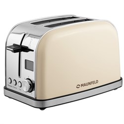 Тостер MAUNFELD MF-821BG, 950 Вт, 2 тоста, бежевый - фото 51410760