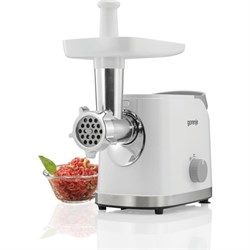 Мясорубка Gorenje MG1802SJW, 1800 Вт, 5 насадок, реверс, шинковка, белый - фото 51412409