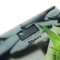 Весы напольные Sakura SA-5072S, электронные, до 180 кг, рисунок "бамбук" - фото 51412821