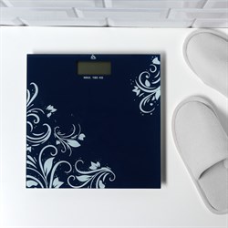 Весы напольные Luazon LVE-005 "Узор", электронные, до 180 кг, 2хAАА (не в комплекте) - фото 51413119