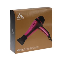 Фен Luazon LGE-004, 3800 Вт, 2 скорости, 3 температурных режима, красно-чёрный - фото 51413231