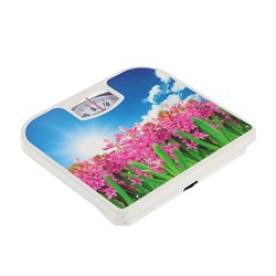 Весы напольные Sakura SA-5000-7, механические, до 130 кг, картинка "гиацинты" - фото 51413251