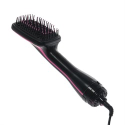 Фен-щётка Luazon LFS-01, 1600 Вт, 3 скорости, 1 насадка, чёрно-розовая - фото 51413442