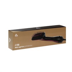 Фен-щётка Luazon LFS-01, 1600 Вт, 3 скорости, 1 насадка, чёрно-розовая - фото 51413446