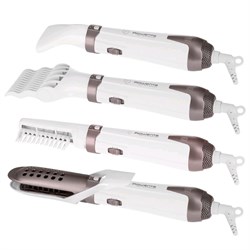 Фен-щётка Rowenta CF7830F0, 1200 Вт, 2 скорости, 2 темперт, 5 насадок, ионизация, керамика - фото 51413598