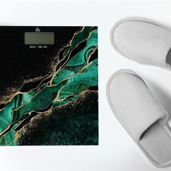 Весы напольные Luazon LVE-015 «Малахит», электронные, до 180 кг, 2хAAА (не в комплекте) - фото 51414236