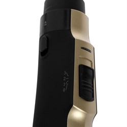 Фен-щётка WILLMARK WHS-113BC, 1200 Вт, 2 насадки, ионизация, чёрно-золотая - фото 51414372