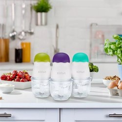 Измельчитель Kitfort КТ-3064-2, стекло, 150 Вт, 0.3 л, бело-салатовый - фото 51414890