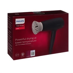 Фен Philips BHD302/00, 1600 Вт, 3 скорости, 3 темп. режима,1 насадка, хол. воздух, шнур 1.8м - фото 51415099