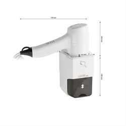 Фен GFmark 6812, настенный, 1200 Вт, 2 режима,  бело-чёрный - фото 51415295