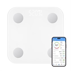 Весы напольные Windigo LVE-030, диагностические, до 180 кг, от 3хAAA, стеклянные, белые - фото 51415615