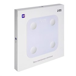 Весы напольные Windigo LVE-030, диагностические, до 180 кг, от 3хAAA, стеклянные, белые - фото 51415623