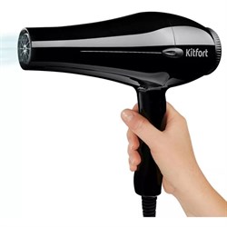 Фен КТ-3203, 1200 Вт, 2 скорости, 3 температурных режима, чёрный - фото 51415745