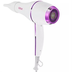 Фен КТ-3215, 1600 Вт, 2 скорости, 3 температурных режима, белый-фиолетовый - фото 51415765