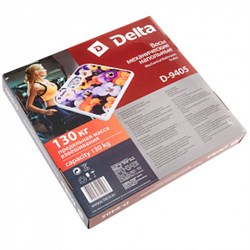 Весы напольные DELTA D-9405, механические, до 130 кг, рисунок "Анютины глазки" - фото 51415970