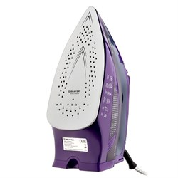 Утюг BRAYER 4001BR, 2600 Вт, керамическая подошва, 25 г/мин, 360 мл, фиолетовый - фото 51416056