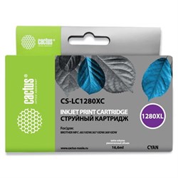 Картридж Cactus CS-LC1280XC, (MFC-J6510/6910DW), для Brother, голубой - фото 51416142