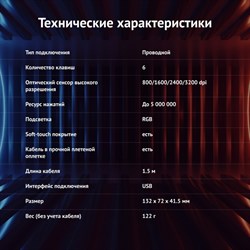 Мышь Оклик 905G INVASION черный оптическая (3600dpi) USB для ноутбука (6but) - фото 51416799